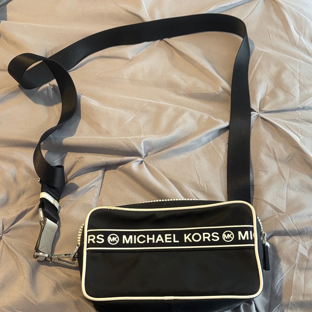 Michael Kors Black and White Belt Bag